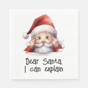 Lieve kerstman, ik kan grappig wit uitleggen servet