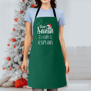 Lieve Kerstman, ik kan grappige groene kerst uitle Schort