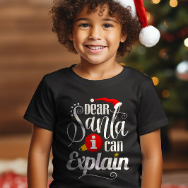 Lieve kerstman, ik kan grappige kerst uitleggen t-shirt