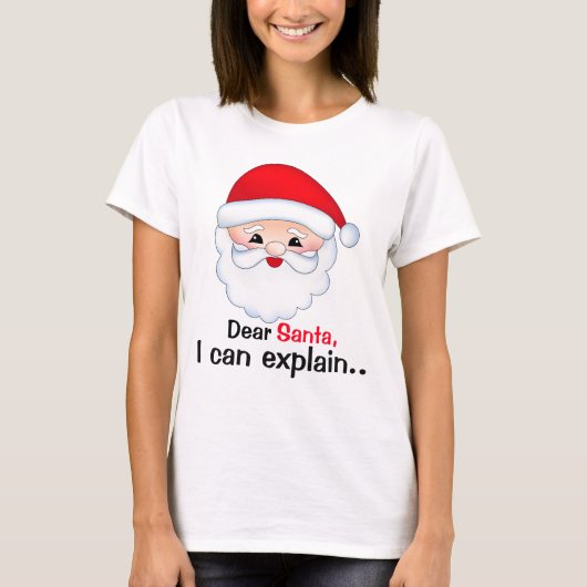 Lieve Kerstman, ik kan het basic T-shirt voor vrou (Voorkant)