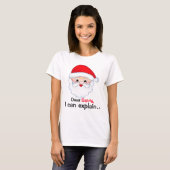 Lieve Kerstman, ik kan het basic T-shirt voor vrou (Voorkant volledig)