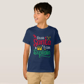 Lieve Kerstman, ik kan het Kinder T-shirt uitlegge (Voorkant volledig)
