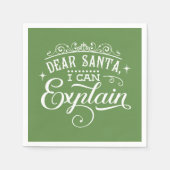 Lieve kerstman, ik kan het script uitleggen servet (Voorkant)