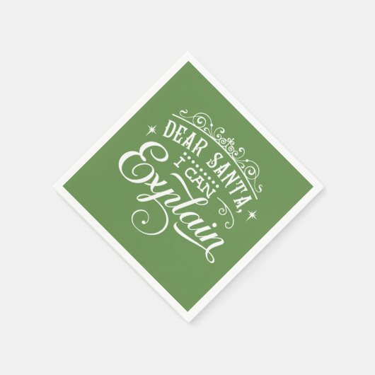 Lieve kerstman, ik kan het script uitleggen servet (Hoek)