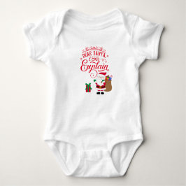 Lieve Kerstman, ik kan het uitleggen Baby's Eerste Romper