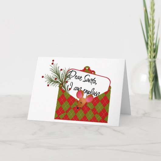 Lieve Kerstman, ik kan het uitleggen Feestdagen Kaart (Voorkant)