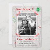 Lieve Kerstman, ik kan het uitleggen... Feestdagenkaart (Voorkant)