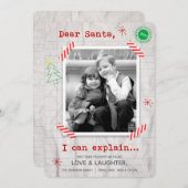 Lieve Kerstman, ik kan het uitleggen... Feestdagenkaart (Voorkant / Achterkant)