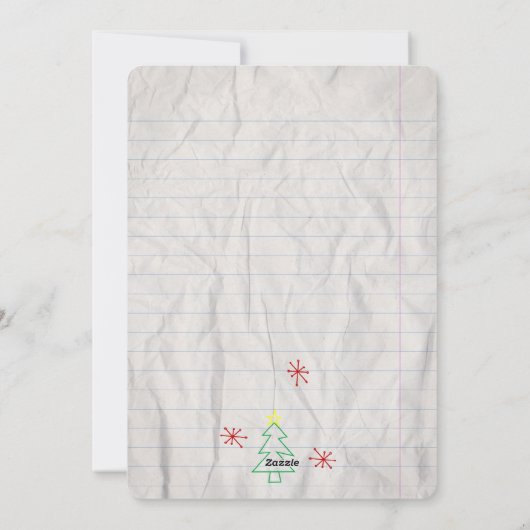 Lieve Kerstman, ik kan het uitleggen... Feestdagenkaart (Achterkant)