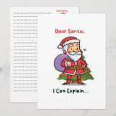 Lieve Kerstman, ik kan het uitleggen - Grappige ke Kaart (Voorkant / Achterkant)