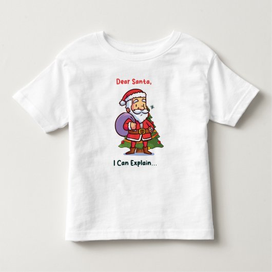 Lieve Kerstman, ik kan het uitleggen - Grappige ke Kinder Shirts (Voorkant)