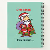 Lieve Kerstman, ik kan het uitleggen - Grappige ke Notitieboek (Achterkant)
