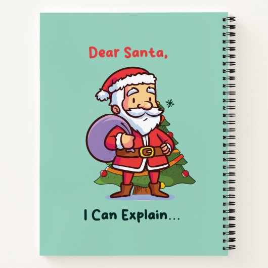 Lieve Kerstman, ik kan het uitleggen - Grappige ke Notitieboek (Achterkant)
