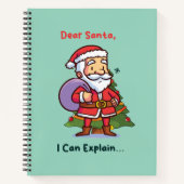 Lieve Kerstman, ik kan het uitleggen - Grappige ke Notitieboek (Voorkant)