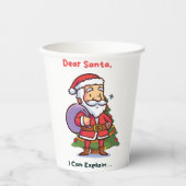 Lieve Kerstman, ik kan het uitleggen - Grappige ke Papieren Bekers (Voorkant)