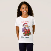 Lieve Kerstman, ik kan het uitleggen - Grappige ke T-shirt (Voorkant volledig)