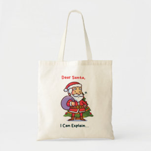 Lieve Kerstman, ik kan het uitleggen - Grappige ke Tote Bag