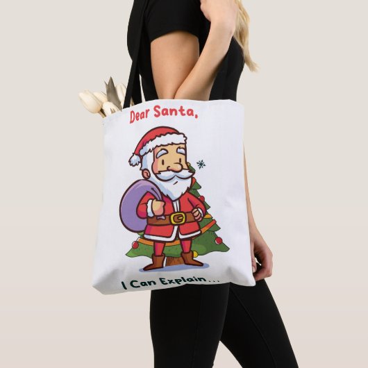 Lieve Kerstman, ik kan het uitleggen - Grappige ke Tote Bag (Dichtbij)