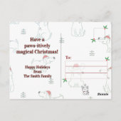 Lieve Kerstman, ik kan het uitleggen (hond) Briefkaart (Achterkant)