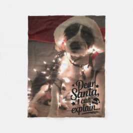 Lieve Kerstman, ik kan het uitleggen (hond) Fleece Deken