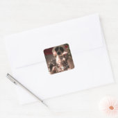Lieve Kerstman, ik kan het uitleggen (hond) Vierkante Sticker (Envelop)