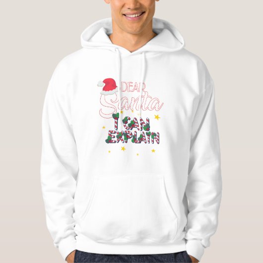 Lieve Kerstman, ik kan Kerstmis uitleggen Hoodie (Voorkant)