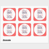 Lieve kerstman, ik kan Kerstmis uitleggen Vierkante Sticker (Vel)