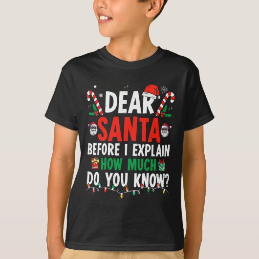 Lieve kerstman Ik kan leuke kerst Kinder volwassen T-shirt (Voorkant)