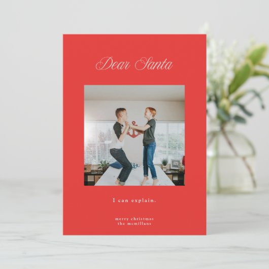 Lieve Kerstman, ik kan rode Kaart uitleggen (Staand voorkant)