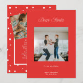 Lieve Kerstman, ik kan rode Kaart uitleggen (Voorkant / Achterkant)