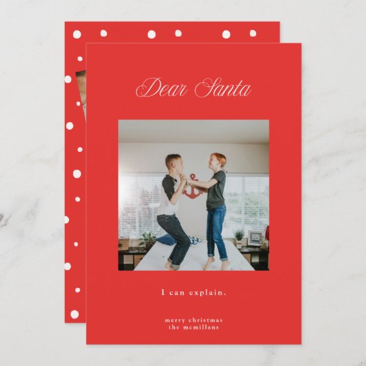 Lieve Kerstman, ik kan rode Kaart uitleggen (Voorkant / Achterkant)