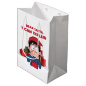 Lieve Kerstman, ik kan schuldig kerstontwerp uitle Medium Cadeauzakje (Voorkant Gekanteld)