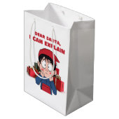 Lieve Kerstman, ik kan schuldig kerstontwerp uitle Medium Cadeauzakje (Achterkant Gekanteld)