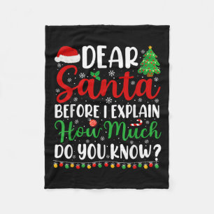 Lieve Kerstman Ik kan Shirt Kinder Jongens Grappig Fleece Deken