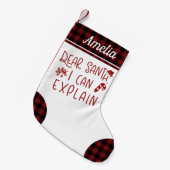 Lieve kerstman Ik kan uitleggen grappige brief aan Kleine Kerstsok (Voorkant (Hangend))