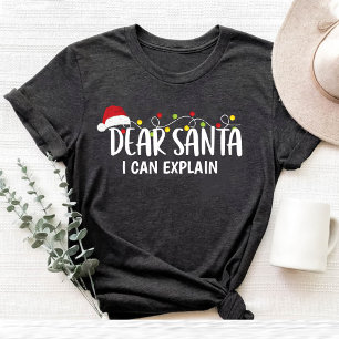 Lieve Kerstman Ik kan uitleggen Grappige Kerstmis  T-shirt