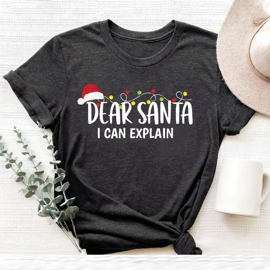 Lieve Kerstman Ik kan uitleggen Grappige Kerstmis  T-shirt