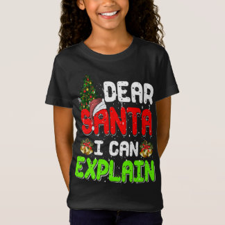 Lieve Kerstman Ik kan uitleggen Grappige Kerstmis  T-shirt