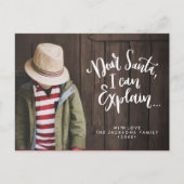 Lieve kerstman Ik kan uitleggen Grappige vakantie  Briefkaart (Voorkant)