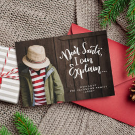 Lieve kerstman Ik kan uitleggen Grappige vakantie  Briefkaart