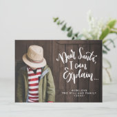 Lieve kerstman Ik kan uitleggen Grappige vakantie  Kaart (Staand voorkant)