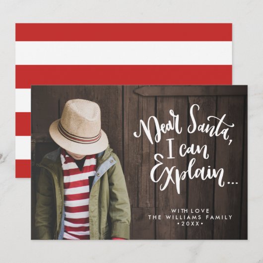 Lieve kerstman Ik kan uitleggen Grappige vakantie  Kaart (Voorkant / Achterkant)