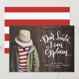 Lieve kerstman Ik kan uitleggen Grappige vakantie  Kaart