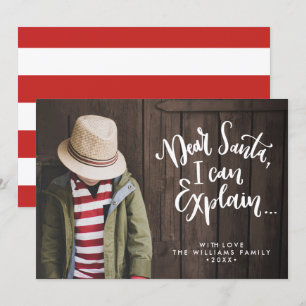 Lieve kerstman Ik kan uitleggen Grappige vakantie  Kaart