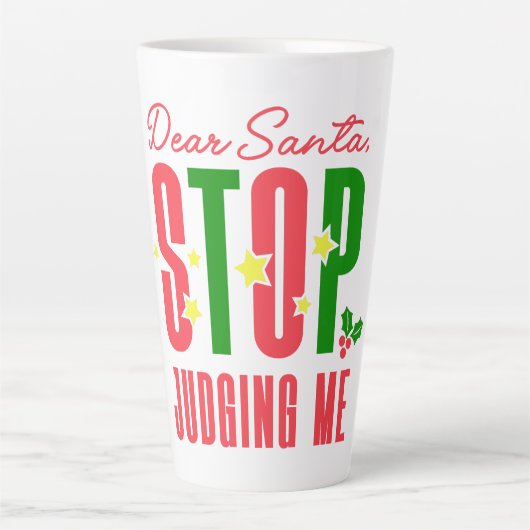 Lieve kerstman, ik moet me afvragen. latte mok (Voorkant)