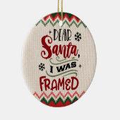 Lieve kerstman, ik was bedorven - grappige kerstmi keramisch ornament (Rechts)