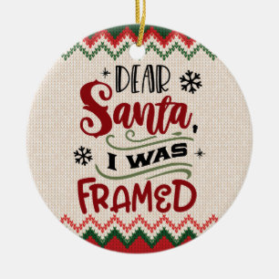 Lieve kerstman, ik was bedorven - grappige kerstmi keramisch ornament