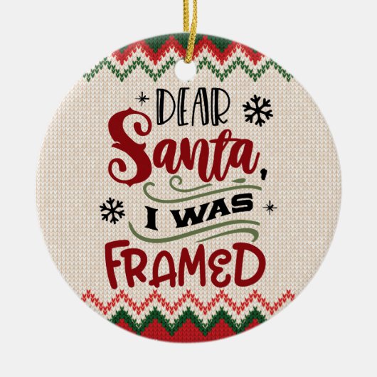 Lieve kerstman, ik was bedorven - grappige kerstmi keramisch ornament (Voorkant)