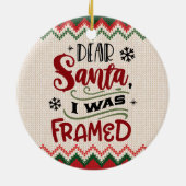 Lieve kerstman, ik was bedorven - grappige kerstmi keramisch ornament (Achterkant)