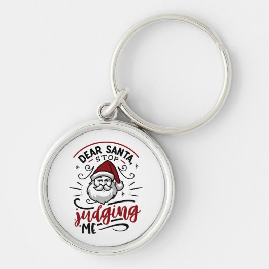 Lieve kerstman, ik word gek van Kerstmis. Sleutelhanger (Voorkant)